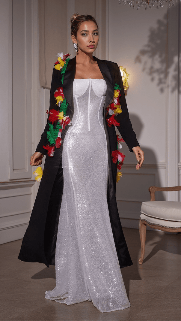 AIIZIE RIGBY FEATHER TRIMMED COAT - product image