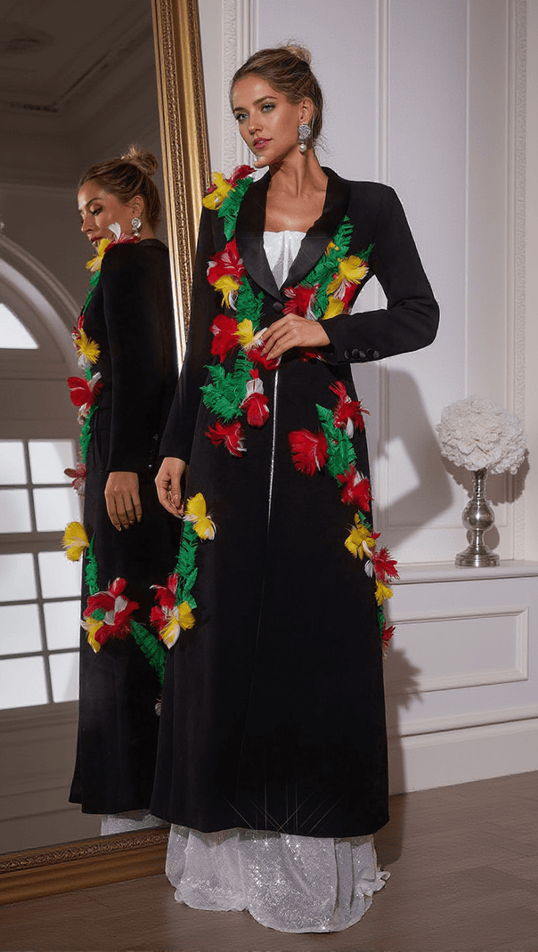 AIIZIE RIGBY FEATHER TRIMMED COAT - product image