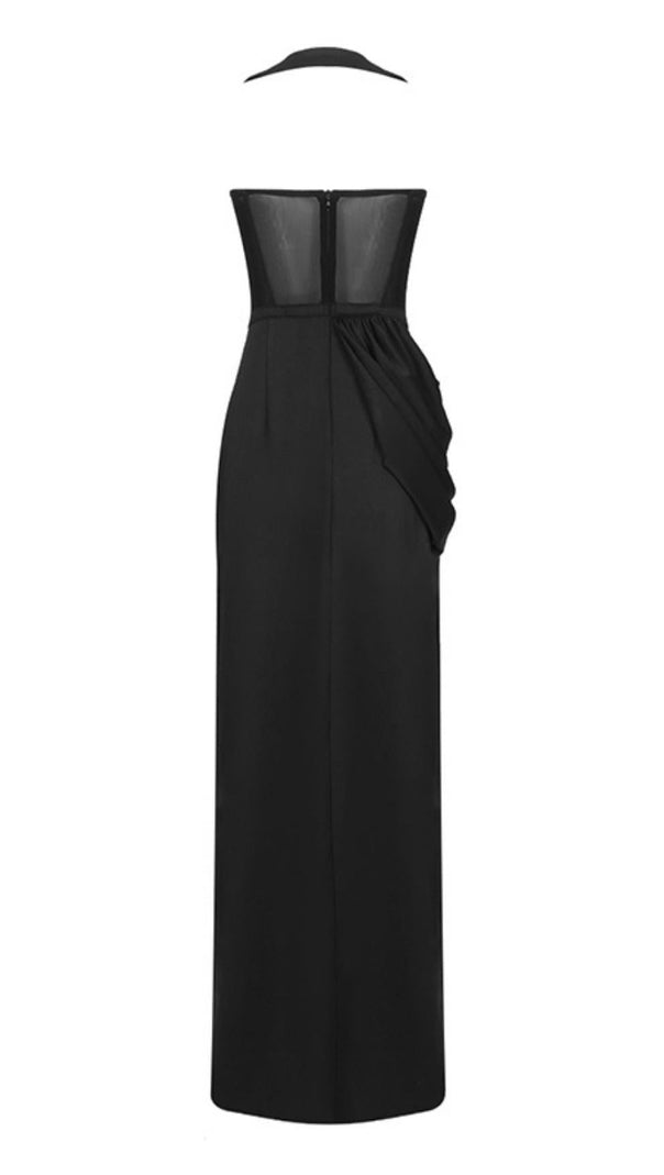 AIIZIE FISHBONE MAXI DRESS IN BLACK - product image
