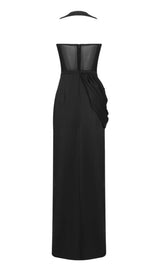 FISHBONE MAXI DRESS IN BLACK