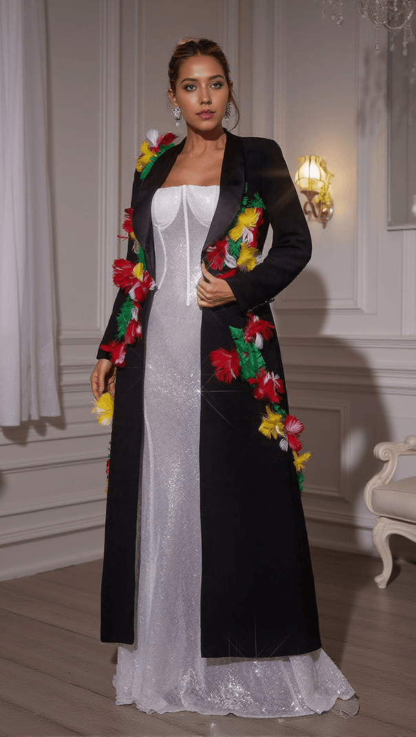 AIIZIE RIGBY FEATHER TRIMMED COAT - product image