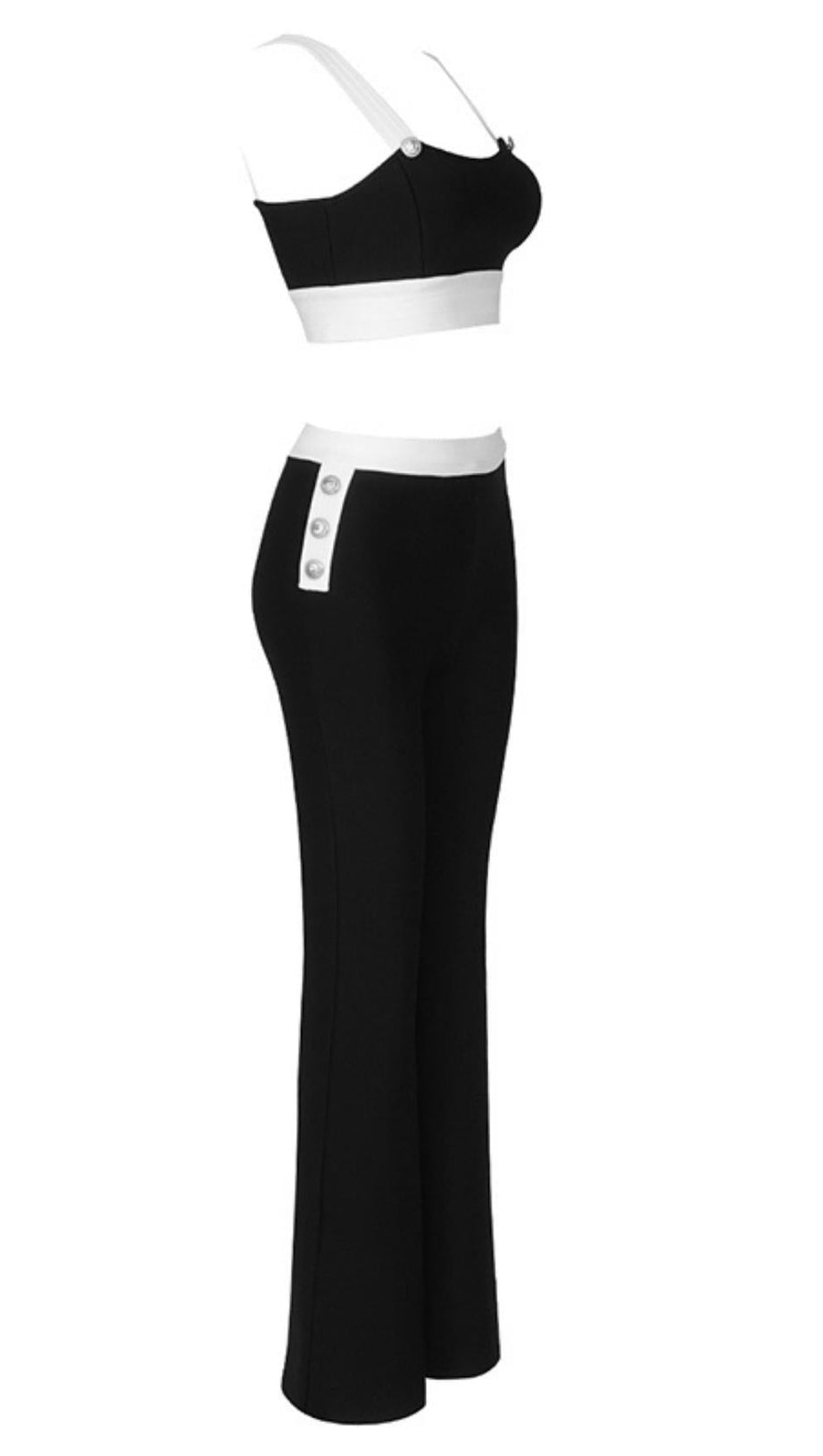 BANDAGE SUIT IN BLACK