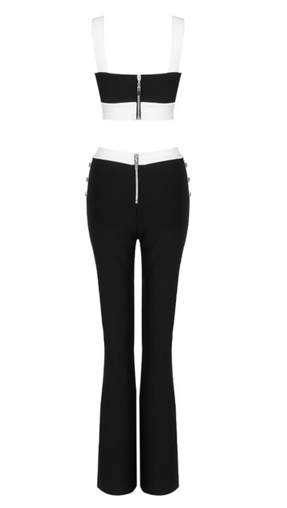 BANDAGE SUIT IN BLACK