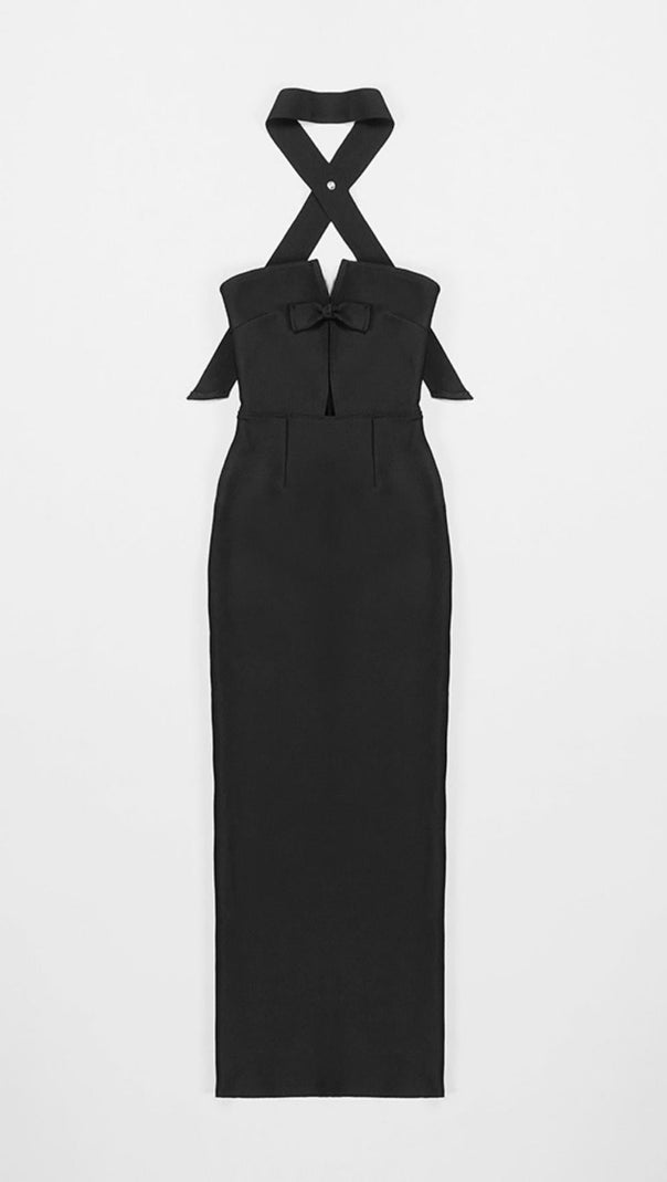 AIIZIE STRAPLESS MAXI DRESS IN BLACK - product image