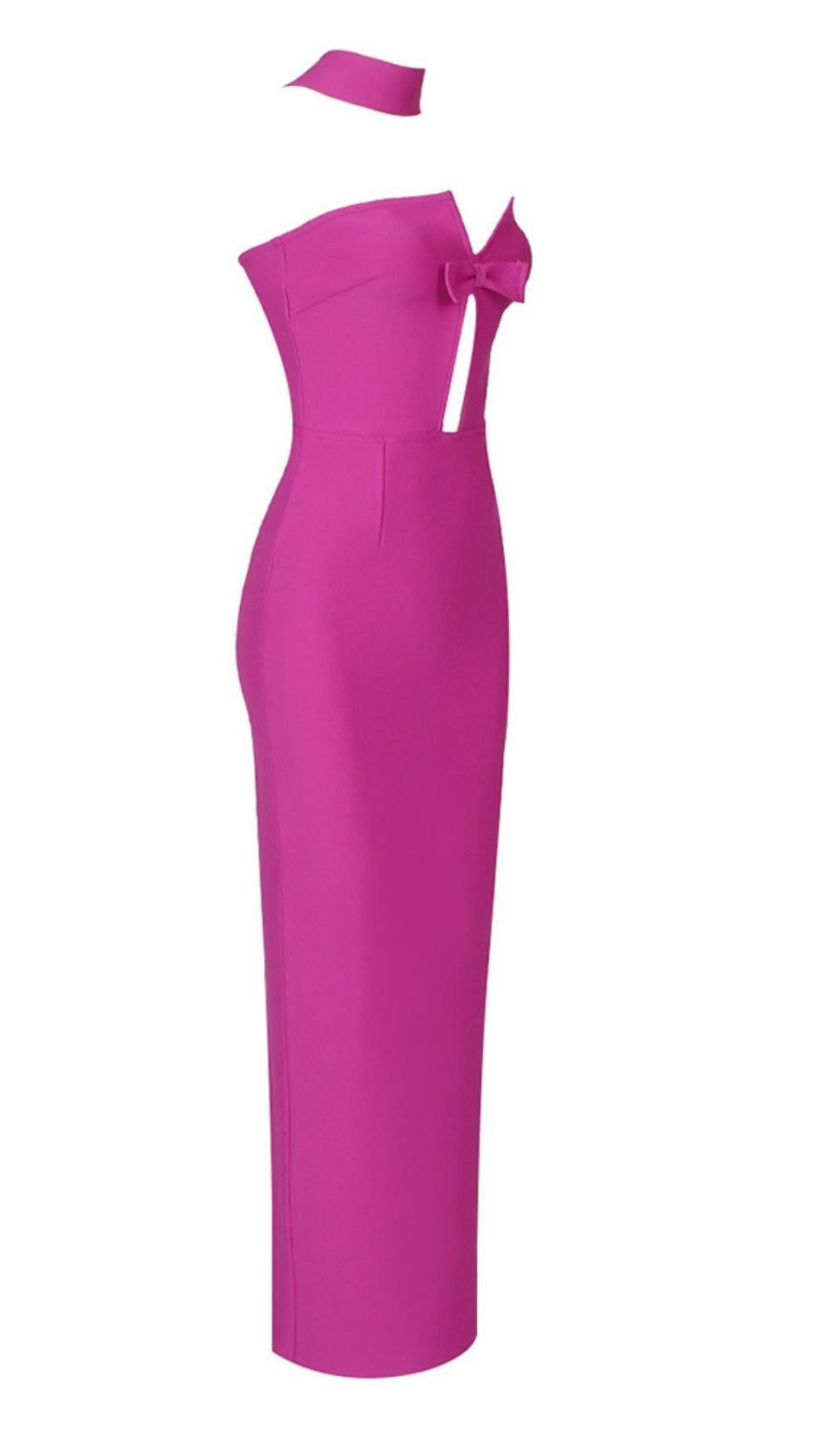 STRAPLESS MAXI DRESS IN BLACK