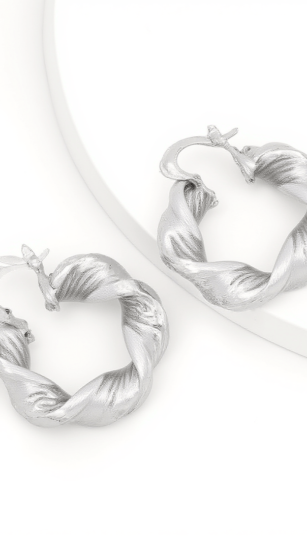 AIIZIE MAIA CHUNKY TWIST HOOP EARRINGS - product image