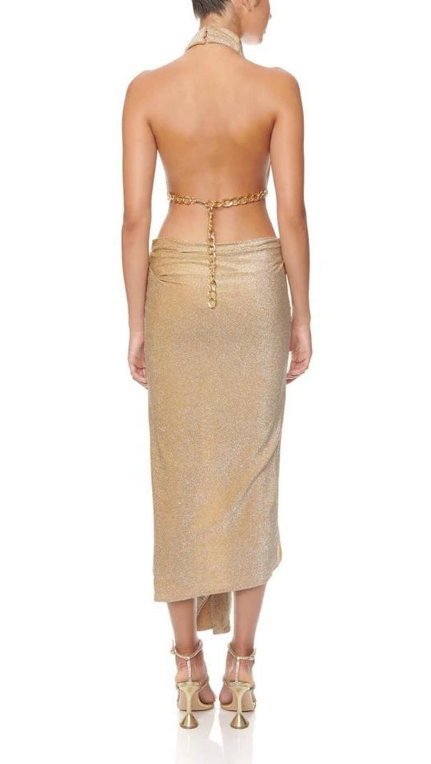 AIIZIE SPLIT MAXI DRESS IN PINK - product image