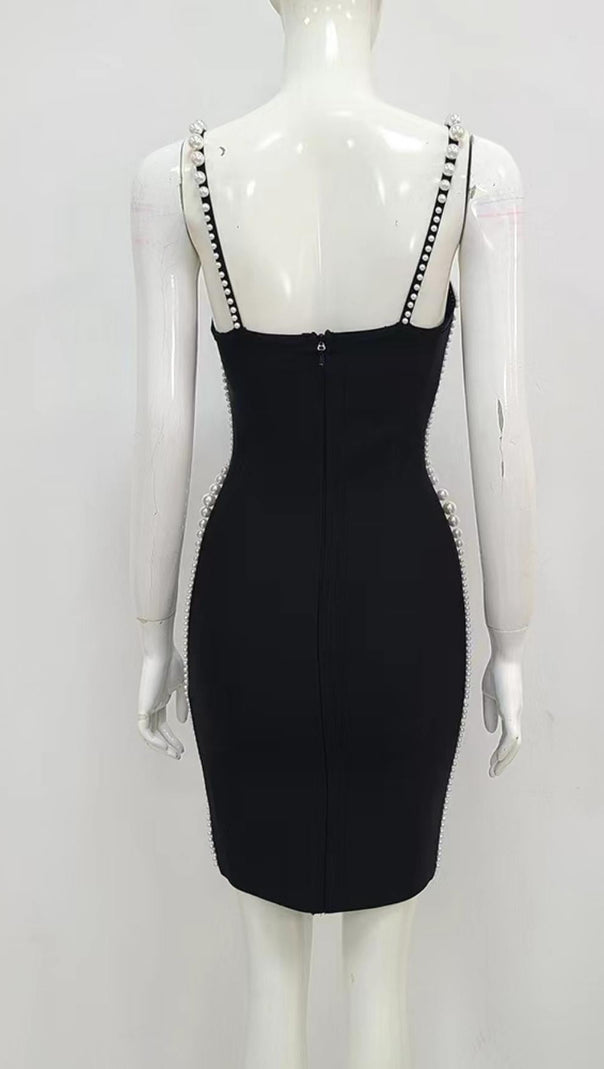 AIIZIE PEARL MINI DRESS IN BLACK - product image