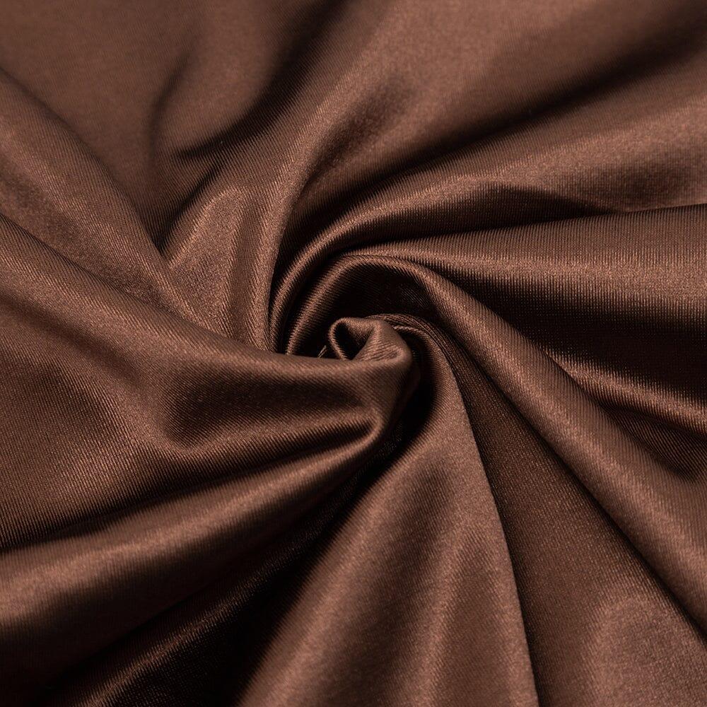 AIIZIE CARAMEL COLOUR STRAPLESS BACKLESS PLEATED HIP-HUGGING SILK MIDI DRESS - product image