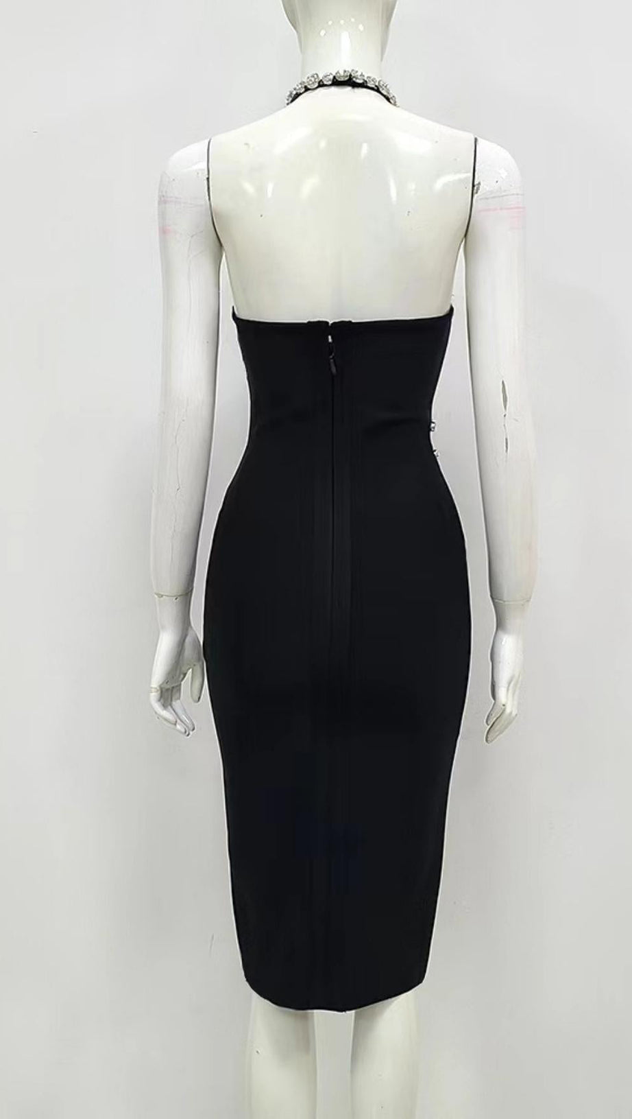 DIAMOND MAXI DRESS IN BLACK