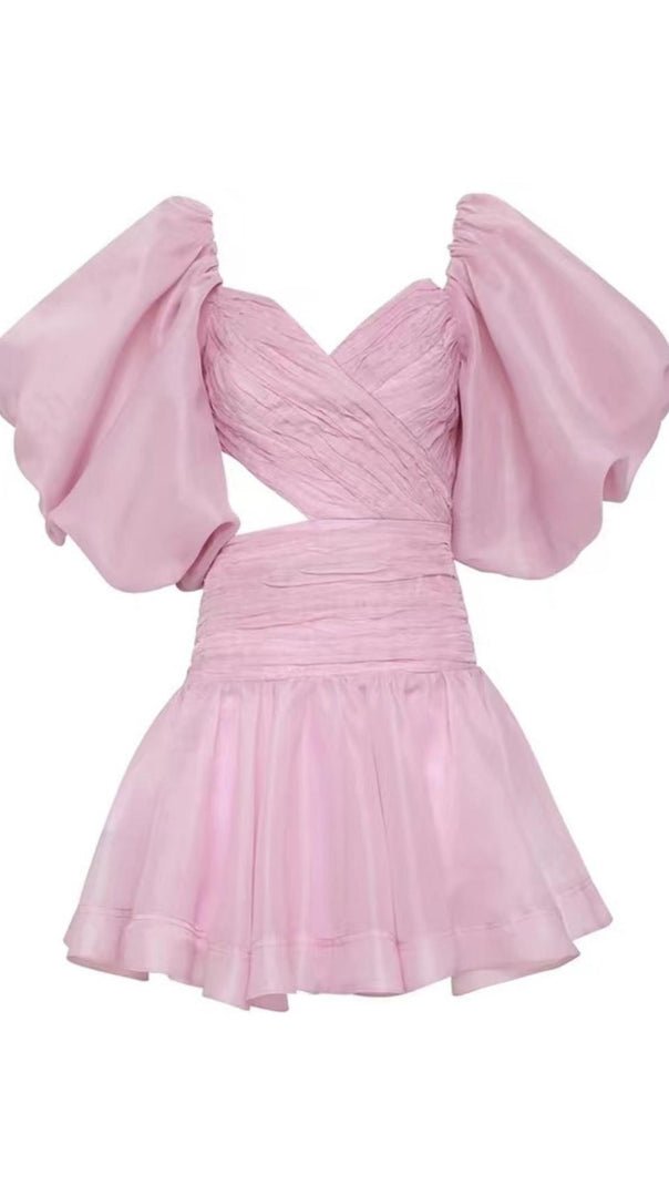 AIIZIE BUBBLE SLEEVE MINI DRESS - product image
