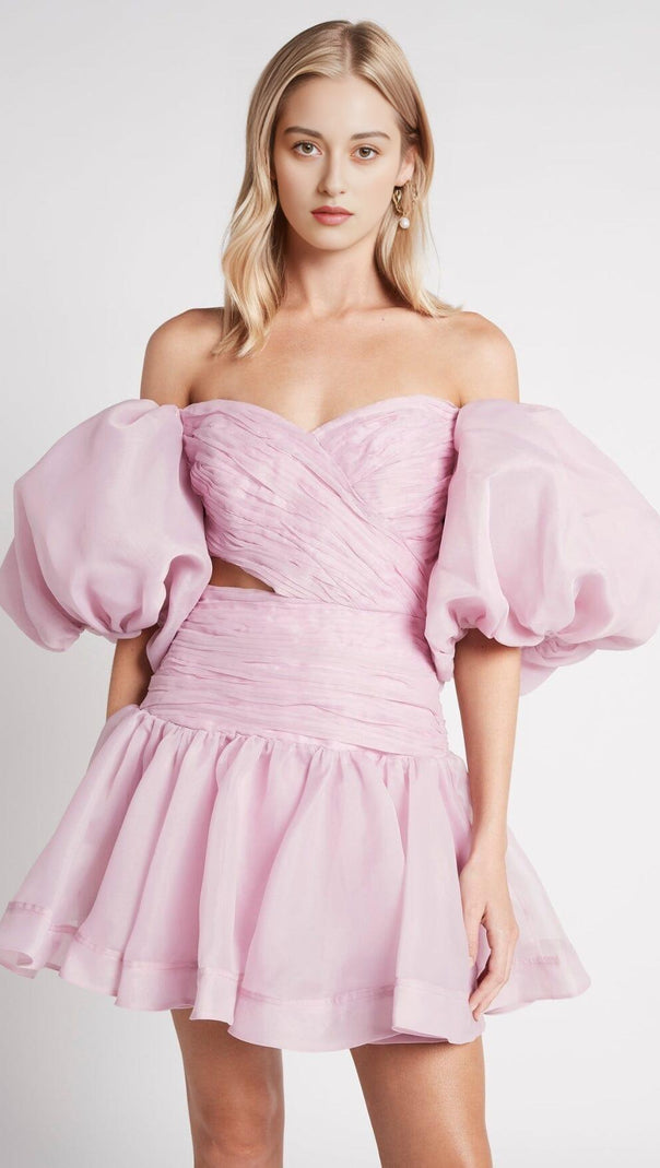 AIIZIE BUBBLE SLEEVE MINI DRESS - product image