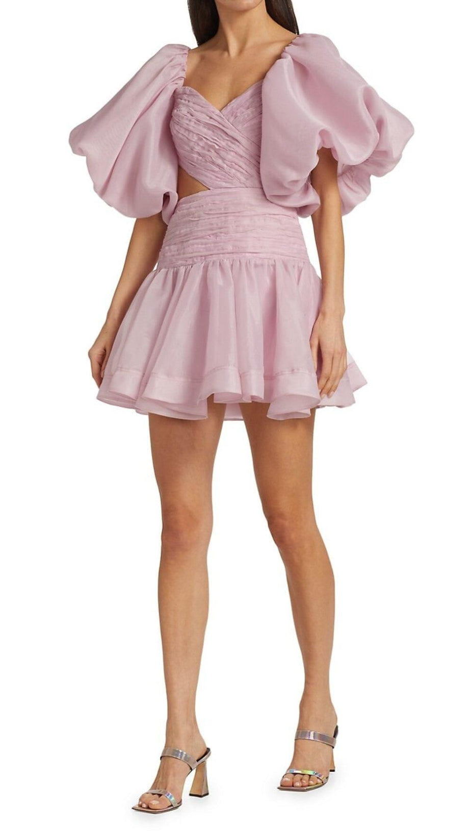 BUBBLE SLEEVE MINI DRESS