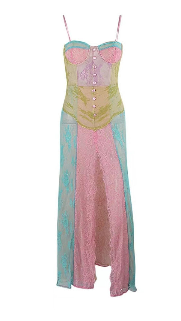 AIIZIE FISHBONE MXI DRESS IN BLUE - product image