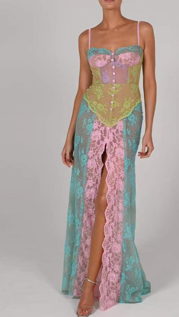 AIIZIE FISHBONE MXI DRESS IN BLUE - product image