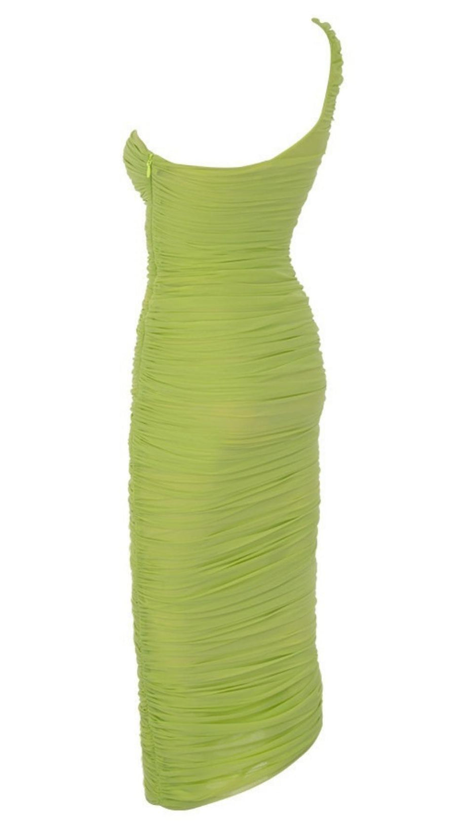 ONE SHOULDER MAXI DRESS IN GREEN