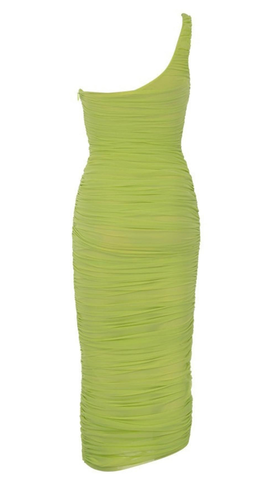 ONE SHOULDER MAXI DRESS IN GREEN