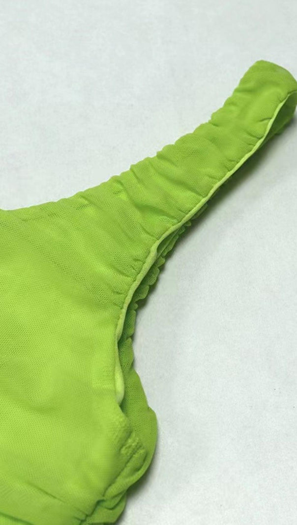 AIIZIE ONE SHOULDER MAXI DRESS IN GREEN - product image