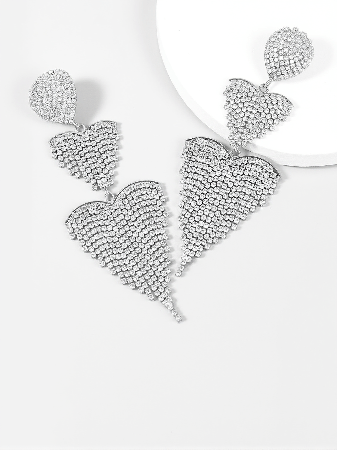 HAZEL HEART TASSEL DROP EARRINGS