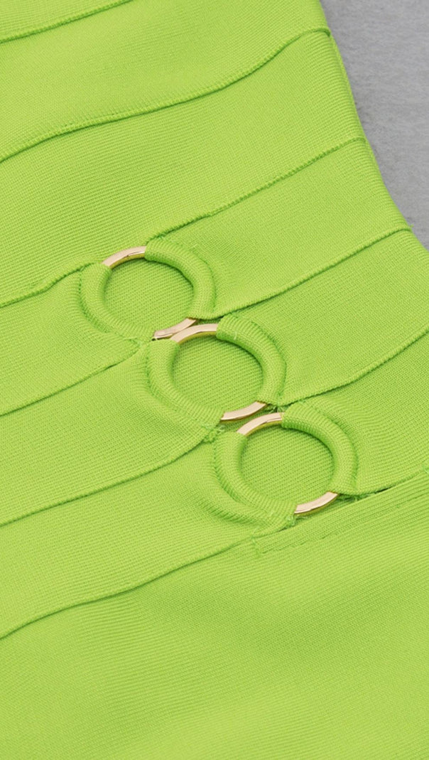 AIIZIE STRAPLESS MINI DRESS IN GREEN - product image