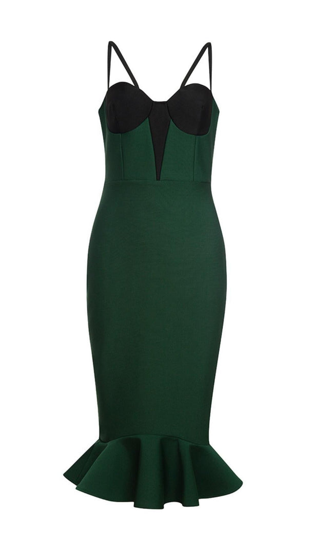 AIIZIE BANDAGE MAXI DRESS IN GREEN - product image