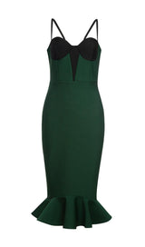 BANDAGE MAXI DRESS IN GREEN