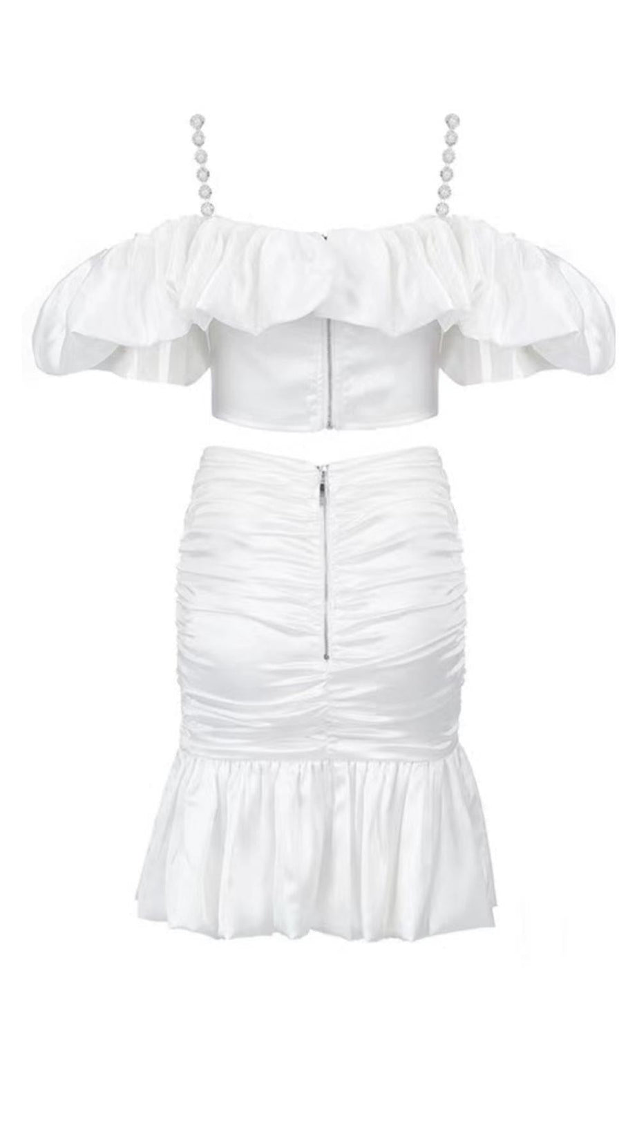 OFF SHOULDER MINI DRESS IN WHITE