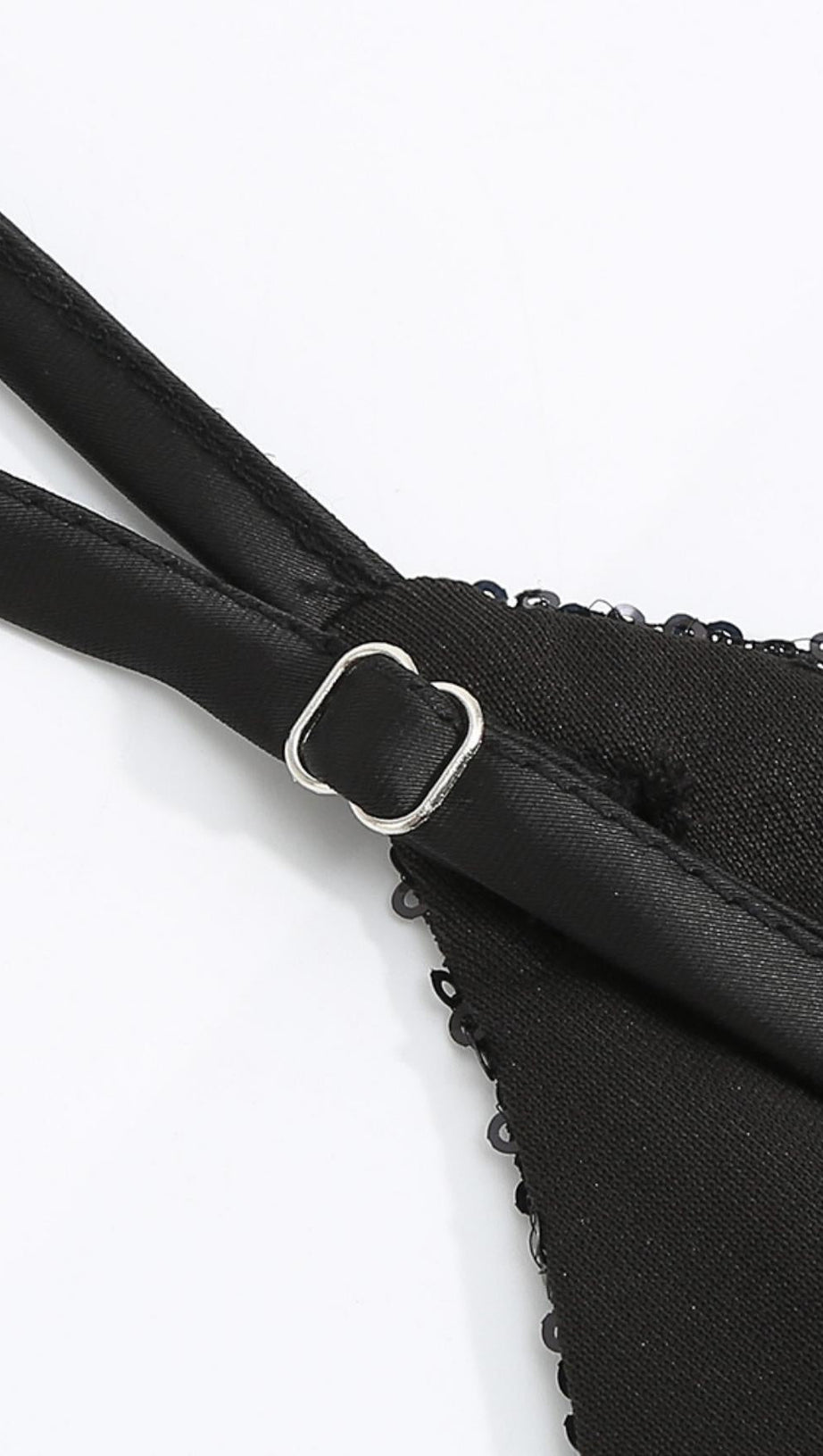 SEQUINS MIDI DRESS IN BLACK