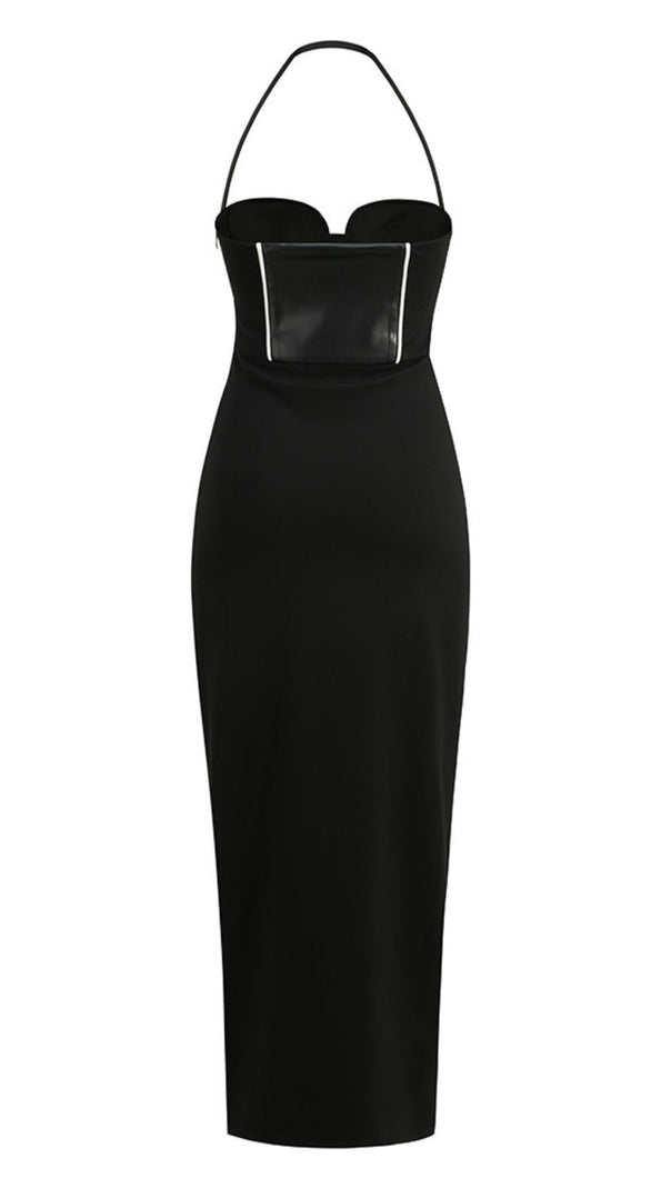 AIIZIE HALTER MAXI DRESS IN BLACK - product image