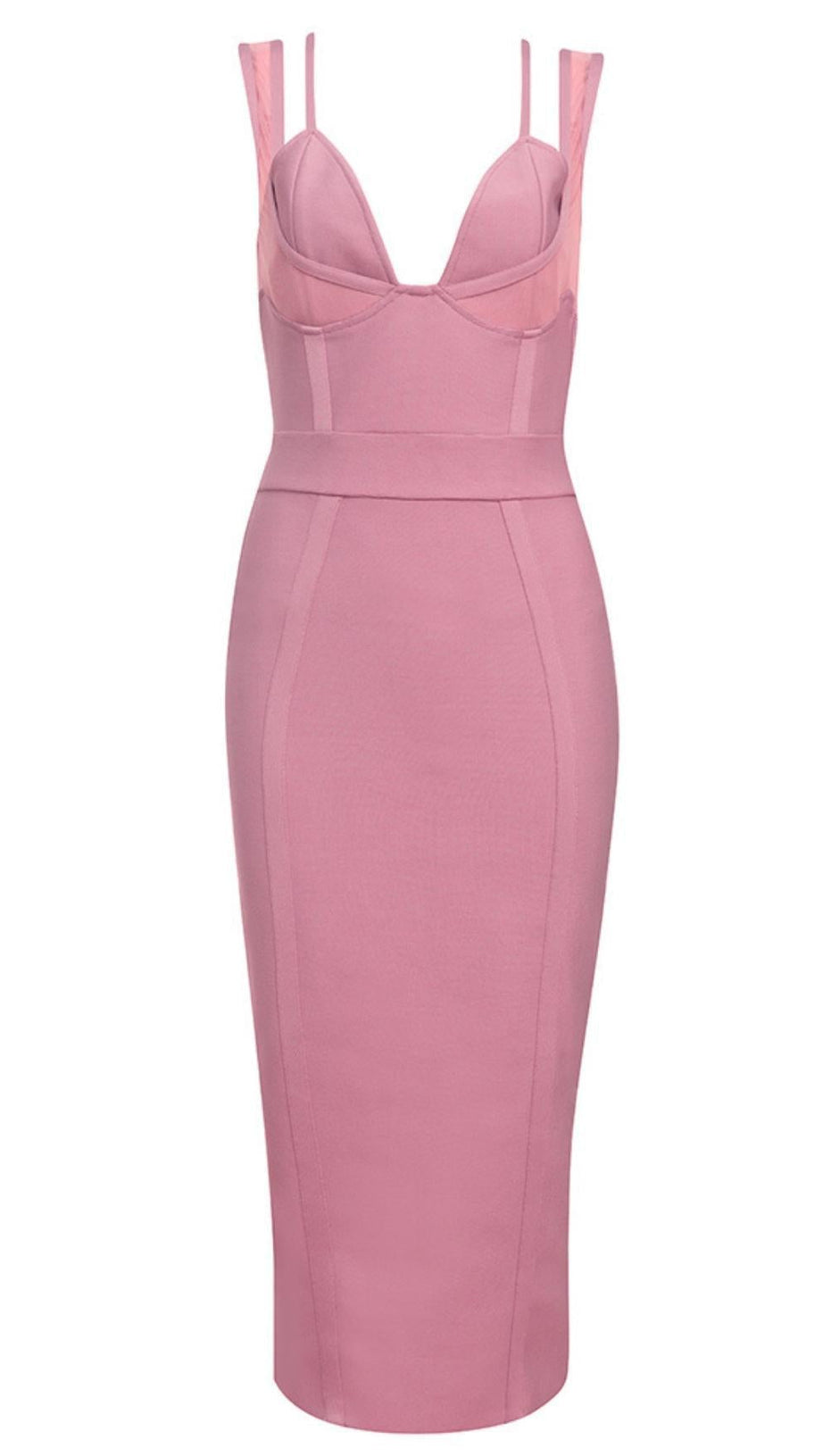 ABITO MIDI BANDAGE ROSA