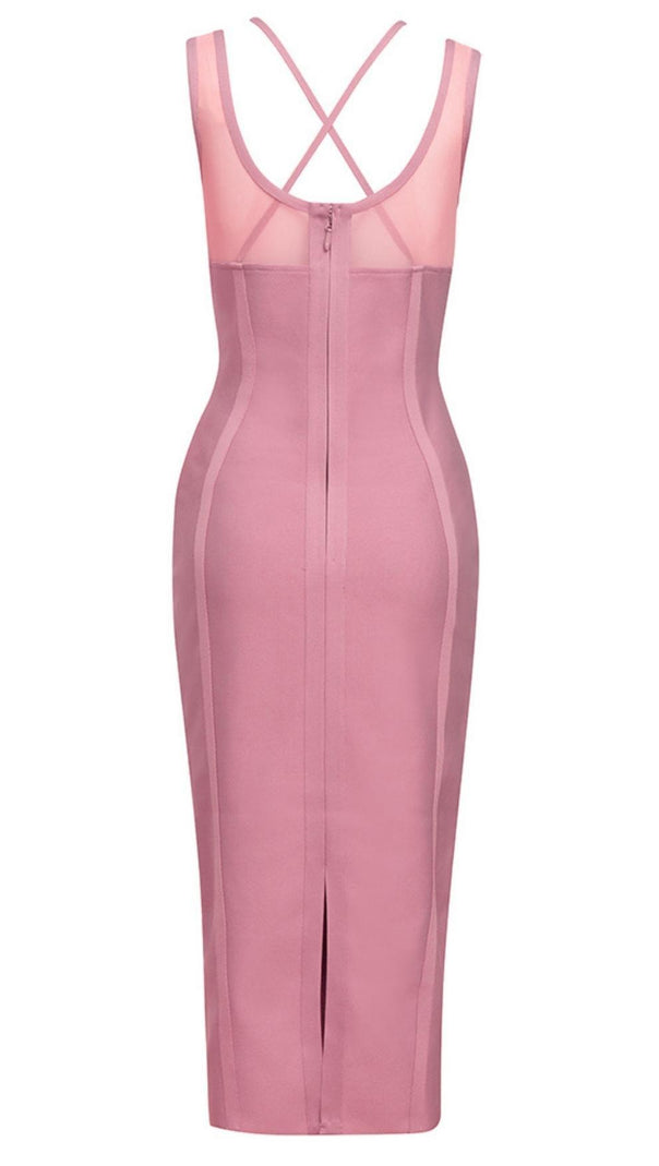 AIIZIE BANDAGE MIDI DRESS IN PINK - product image