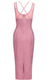 BANDAGE MIDI DRESS IN PINK