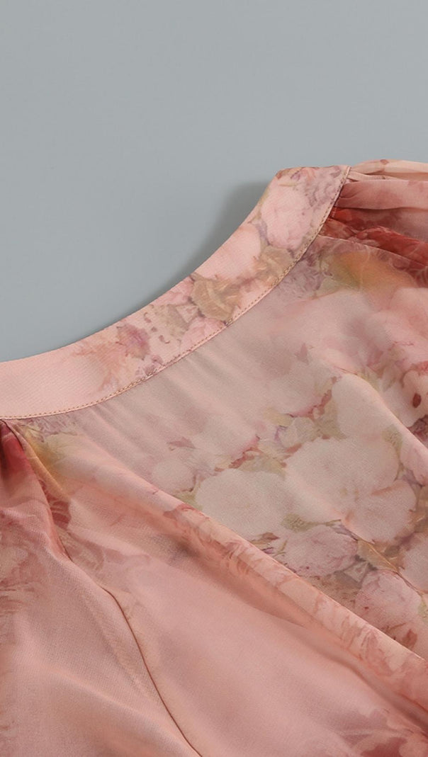 AIIZIE PRINTED MINI DRESS IN PINK - product image