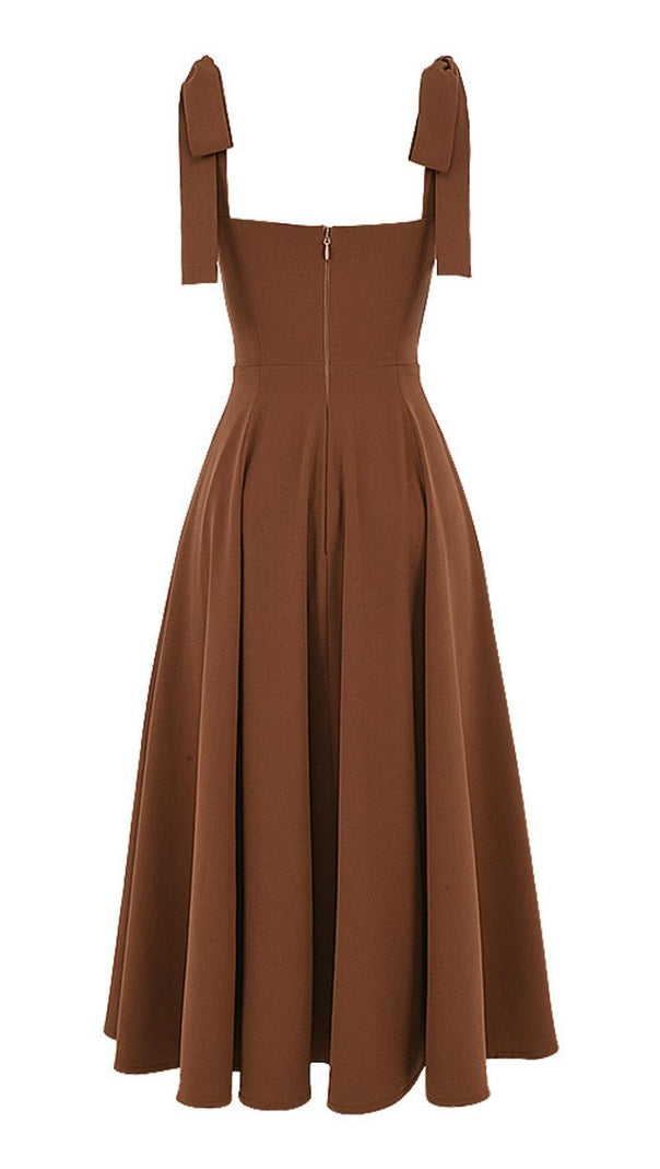 AIIZIE SPLIT MAXI DRESS IN BROWN - product image
