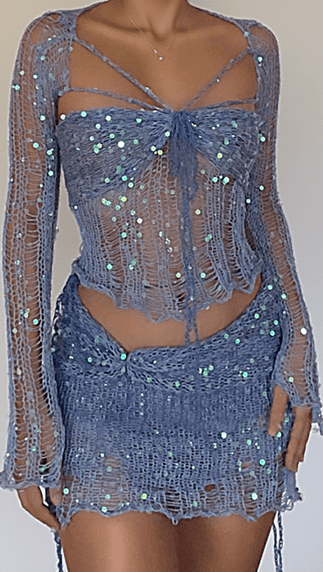 Danae Pailletten-Häkel-Set, 3-teilig