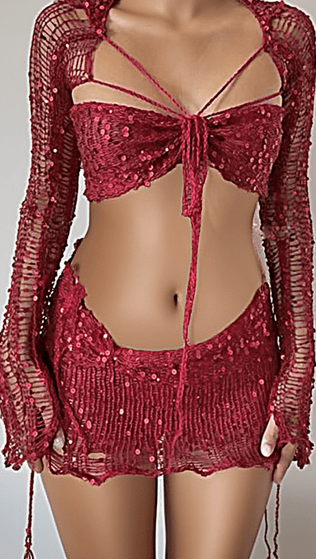 Danae Pailletten-Häkel-Set, 3-teilig