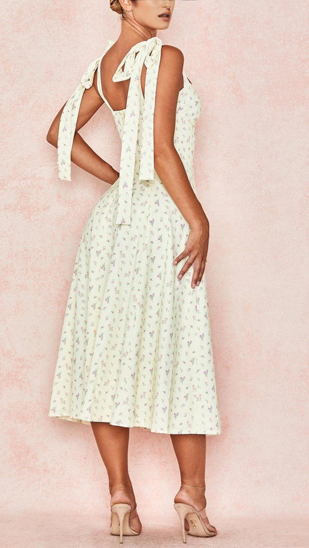 Split Maxi Dress in Brown