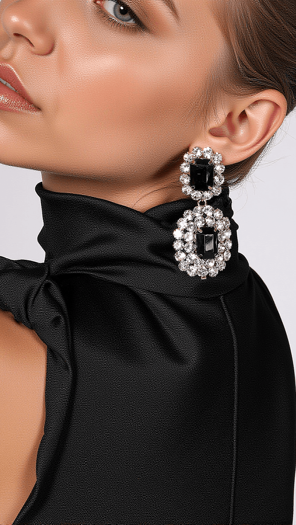 AIIZIE FABIANA RECTANGULAR GEMSTONE EARRINGS - product image