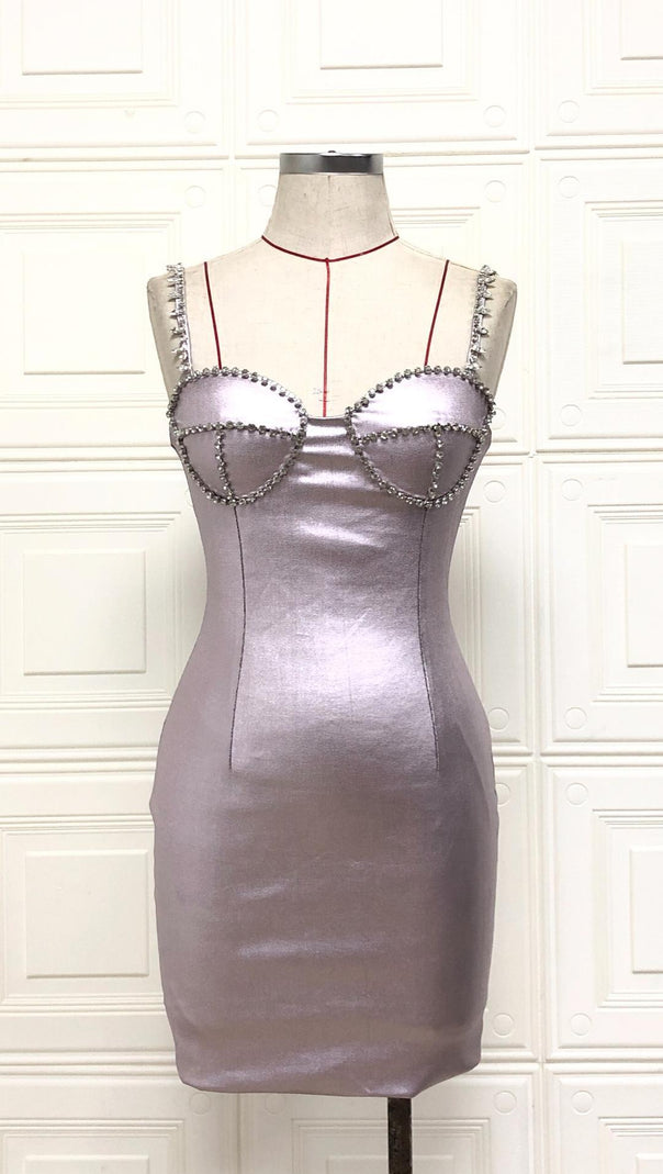 AIIZIE DIAMOND LASER MINI DRESS - product image