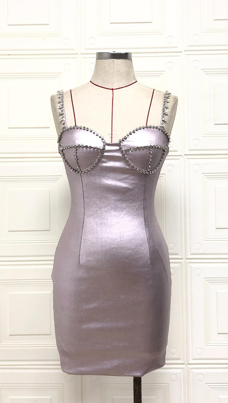 DIAMOND LASER MINI DRESS