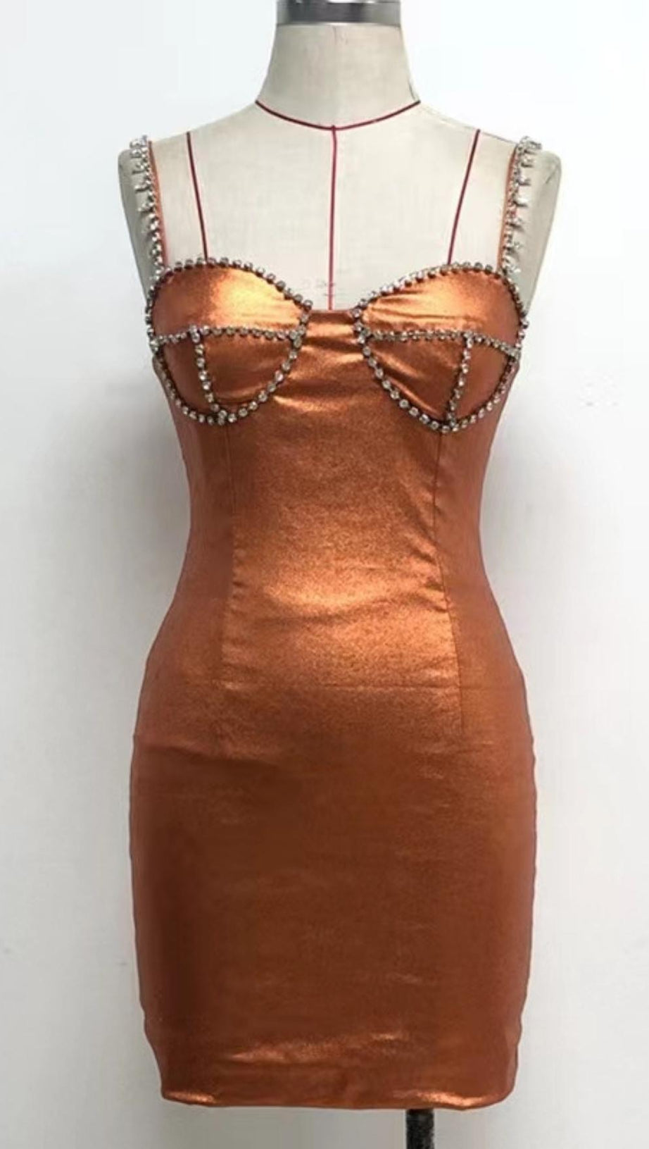 DIAMOND LASER MINI DRESS