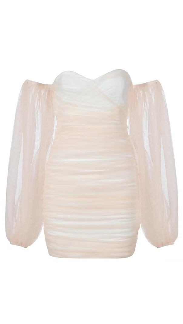 AIIZIE LONG SLEEVE MINI DRESS IN PINK - product image