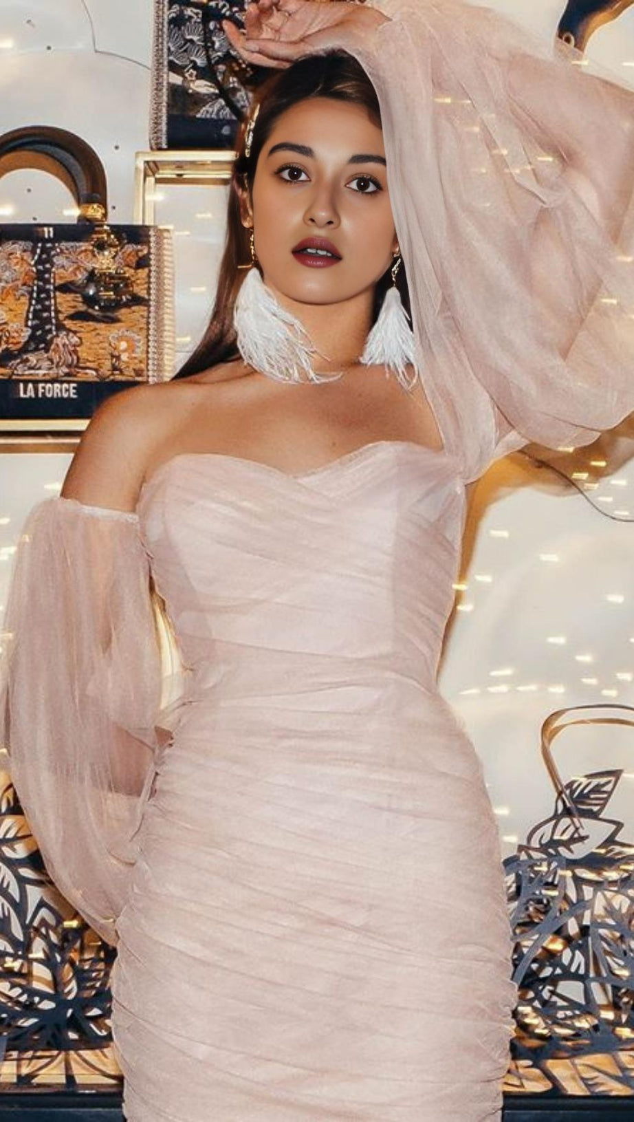 LONG SLEEVE MINI DRESS IN PINK