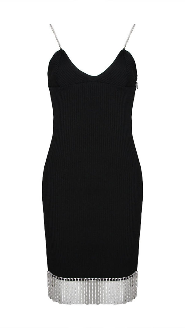 AIIZIE CHAIN MINI DRESS IN BLACK - product image