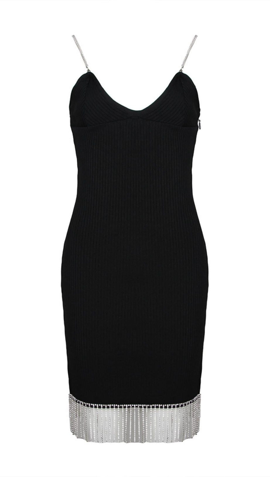 MINI ABITO CON CATENA IN NERO