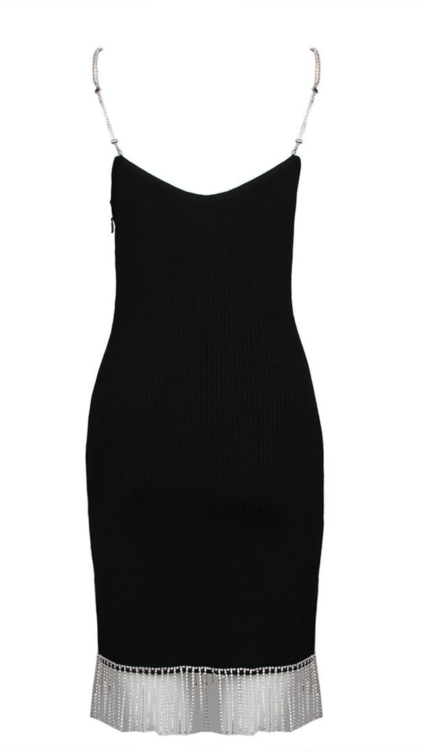 AIIZIE CHAIN MINI DRESS IN BLACK - product image