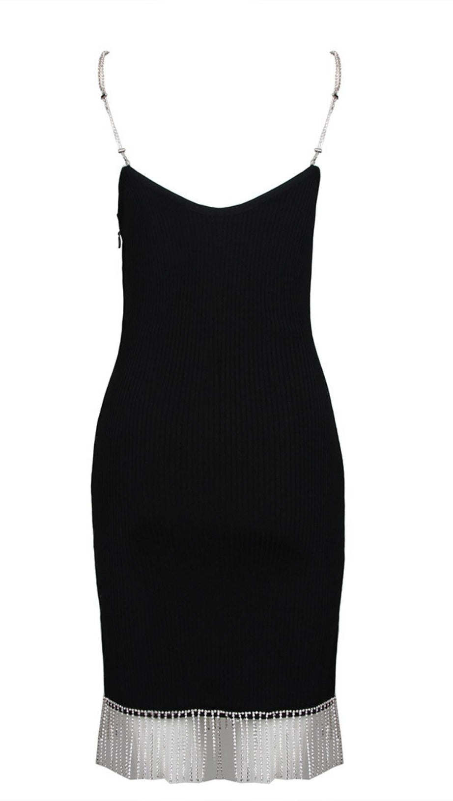 CHAIN MINI DRESS IN BLACK