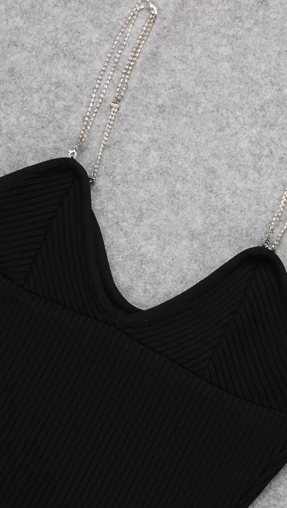 CHAIN MINI DRESS IN BLACK