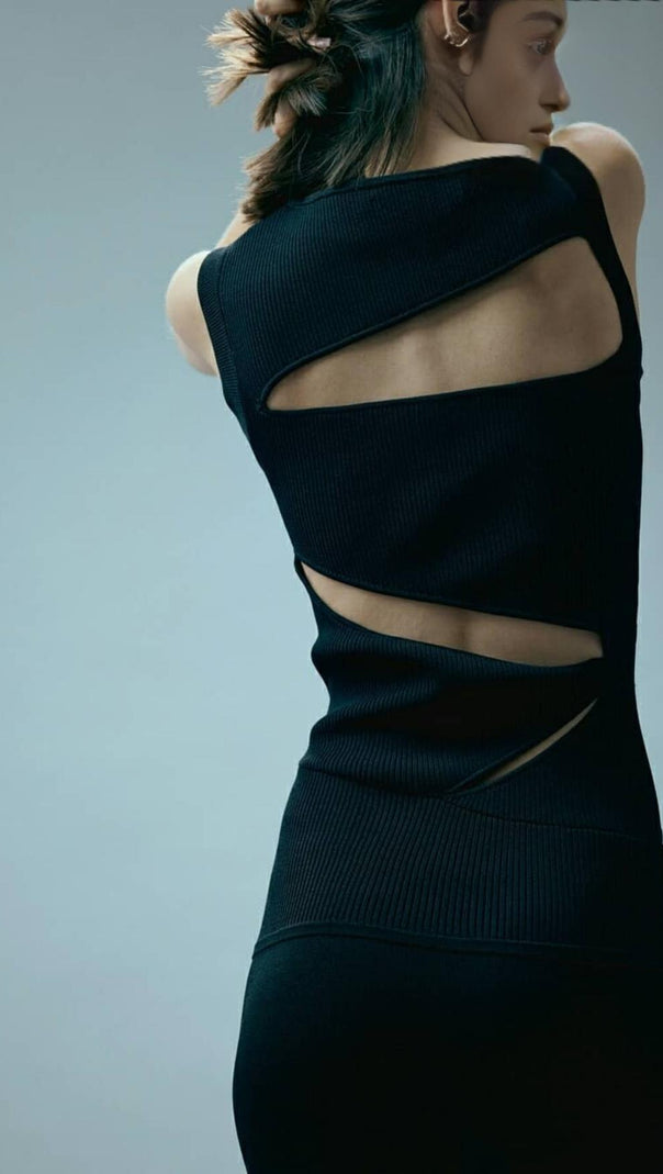 AIIZIE CUTOUT MAXI DRESS IN BLACK - product image