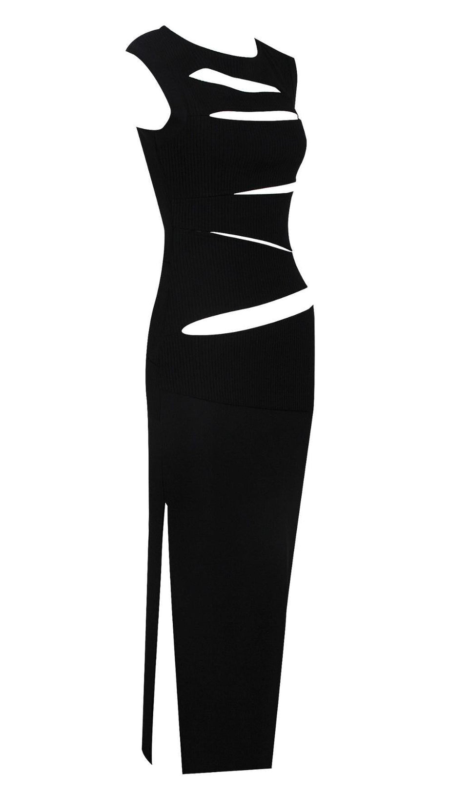 CUTOUT MAXI DRESS IN BLACK
